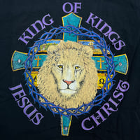 Image 2 of VTG 90s Jesus King Of Lions Tee Sz XL