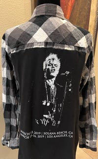 Vintage Black/White Flannel Shirt Billy Idol