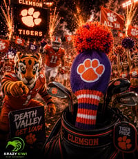 Image 1 of SC Clemson custom Golf Club Cover hand knit logo College fan  gift
