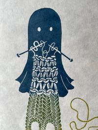 Image 2 of Knit Happens - Lino Print