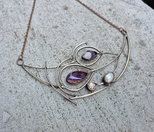 Amethyst flowers necklace 