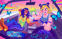 JJBA Stocean Girls Holographic Print 