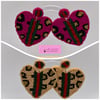 Beaded Leopard Earrings 