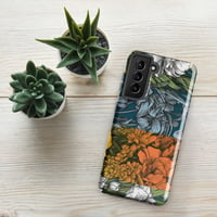 Image 17 of Art Nouveau Inspired Colorful Quartet Boho Hippie Floral Sketch Tough case for Samsung®