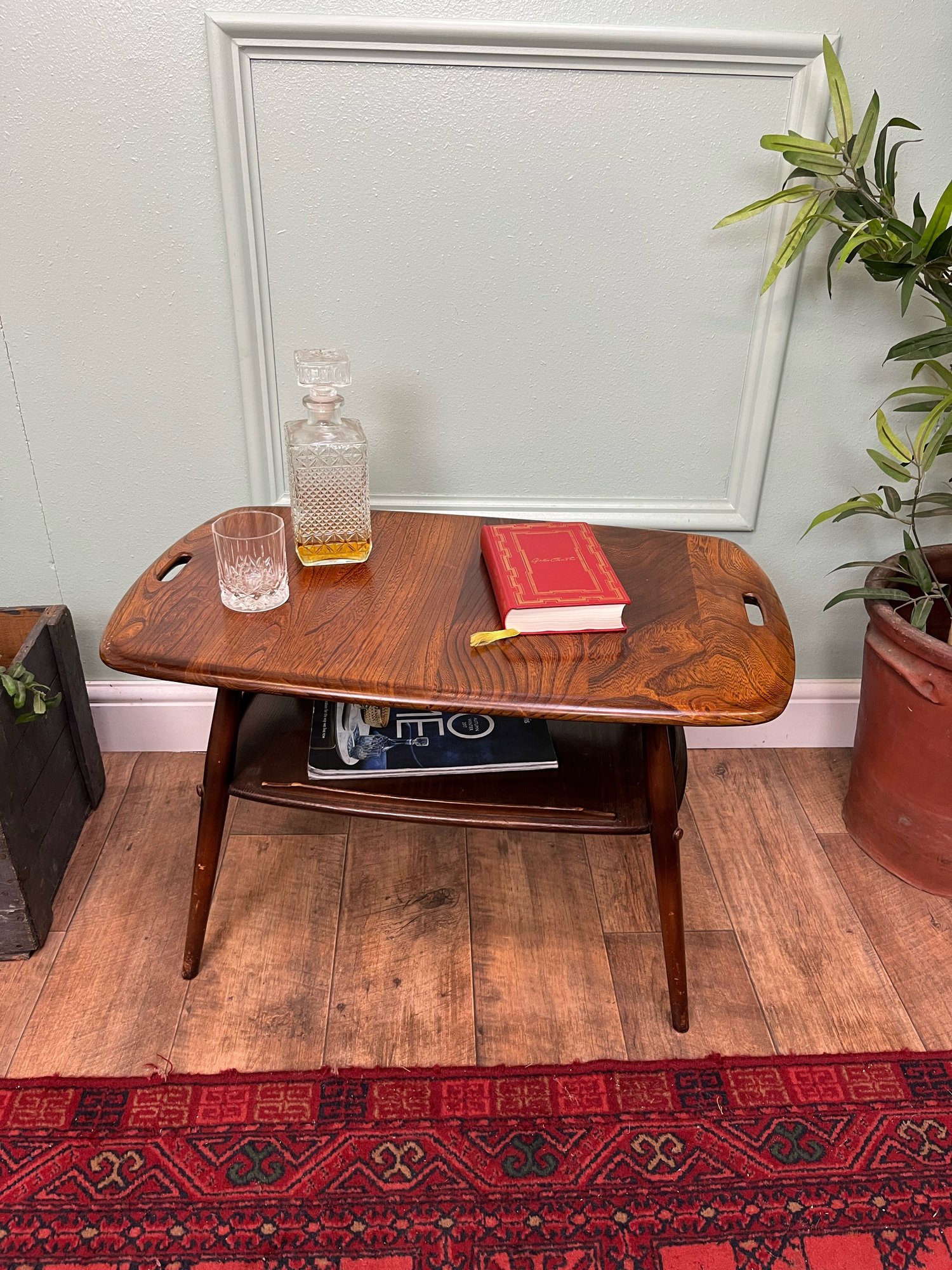 Image of Mid Century Retro Vintage original Ercol Butlers Tray Coffee Table Model 457