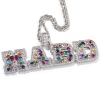 Image 2 of Diamond studded Name Pendant 