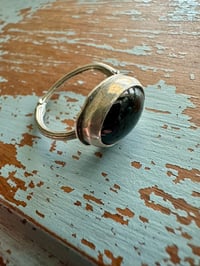 Image 5 of dark green tourmaline ring with twig band size 7.5