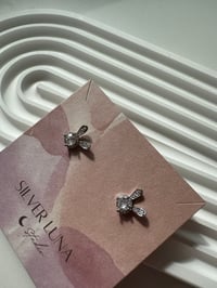 Image 2 of Bunny earrings 锆石小兔耳钉