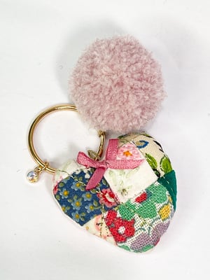 Image of My Heart To Yours Ornament Quilted Mini Keychain 3