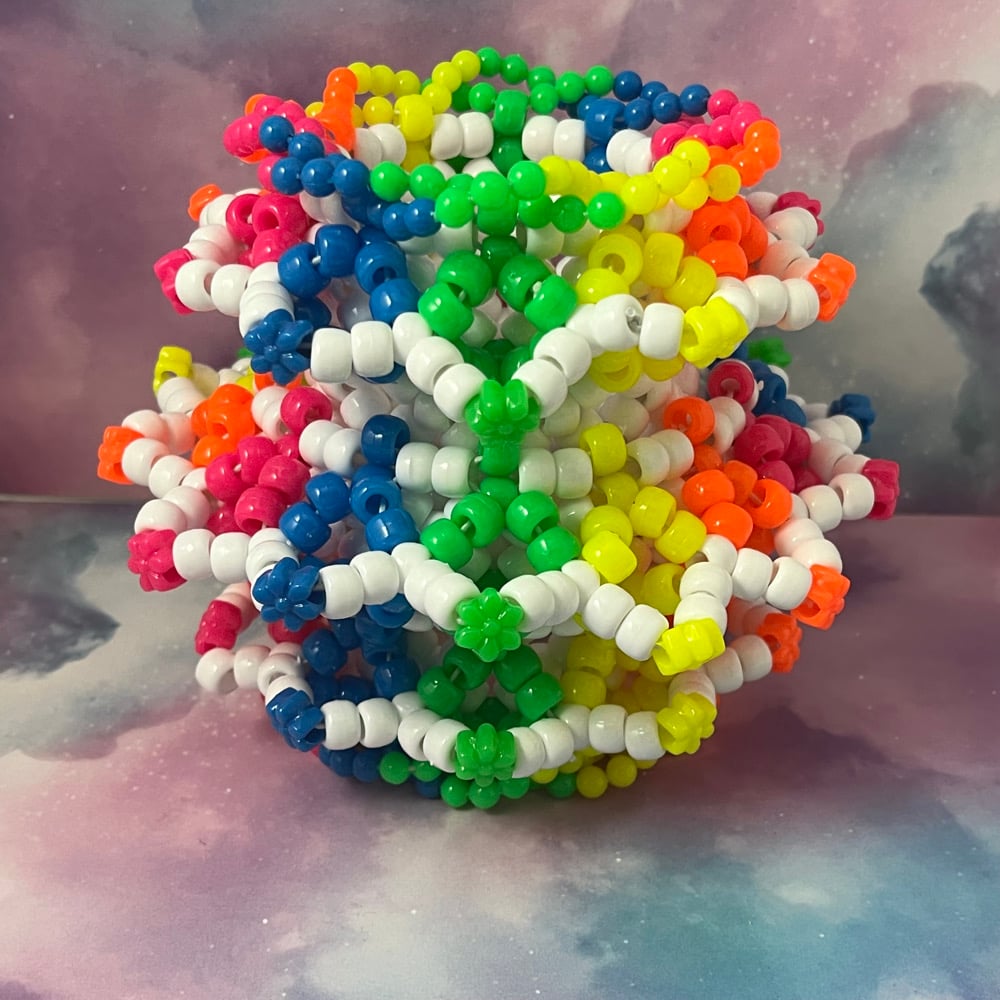 Image of Neon Epic Fidget Kandi Cuff