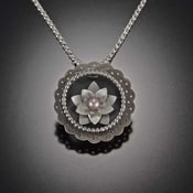 Image of Shadow Box Necklace Round