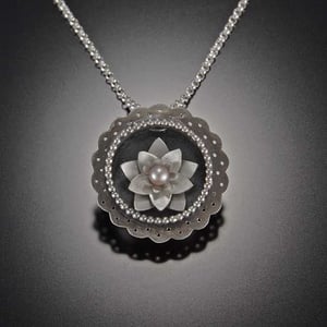 Image of Shadow Box Necklace Round