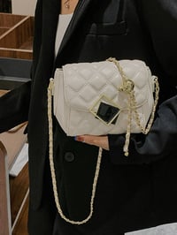 Image 1 of Quilted Flap Chain Crossbody Bag
