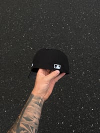 Image 3 of BLACK & WHITE SAN DIEGO PADRES CUSTOM FITTED CAP