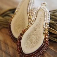 Image 3 of Orange Antler Dangles