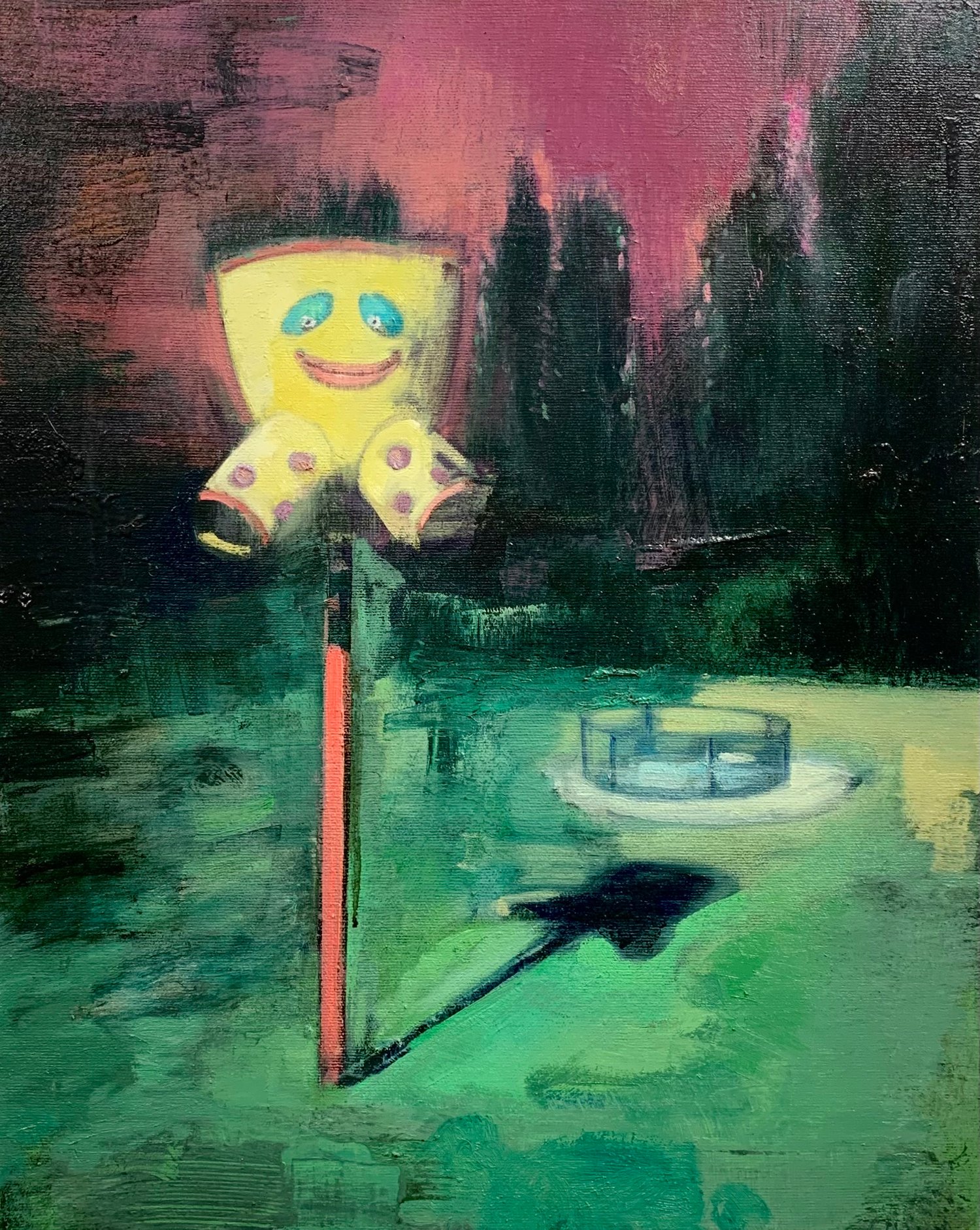 Image of Painting / maleri / "ISLANDS BRYGGE – Malerdrømme og Tankestreger – HF Sønderbro"