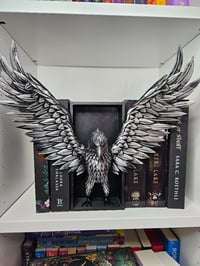Image 1 of Emerging Eagle -Raven Book Nook | Majestic Bookshelf Insert 