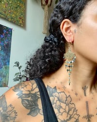 Image 4 of INDIAN AGATE CHANDELIER EARRINGS 