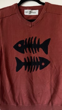 Image 3 of Double Fishbone Sweater Vest - M