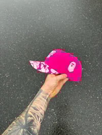 Image 4 of PINK BRIM PINK BLOOM NEW YORK YANKEES CUSTOM FITTED CAP