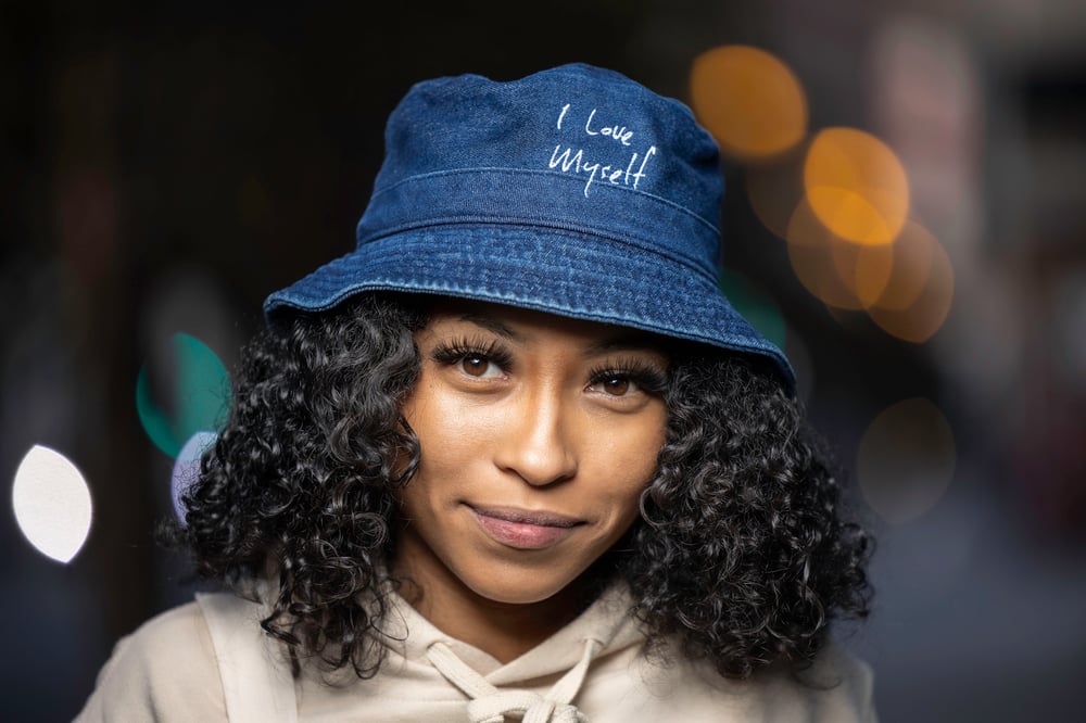 Image of Dark Denim ILoveMyself Bucket Hat