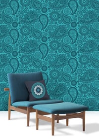 Image 3 of Darjeeling Cushion - Indigo