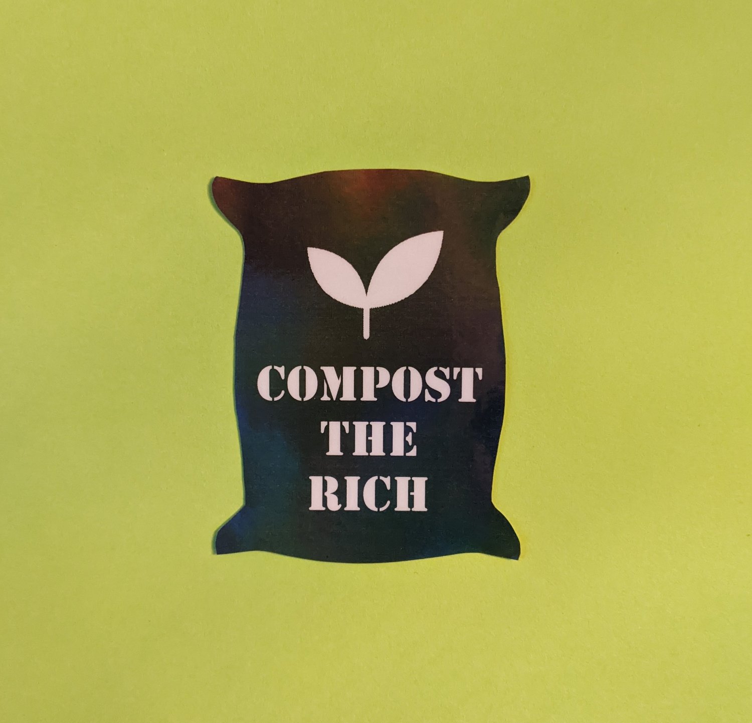 compost the rich (sticker)