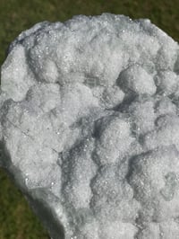Image 3 of Green Cubic Fluorite With Druzy White Quartz Specimen #1949