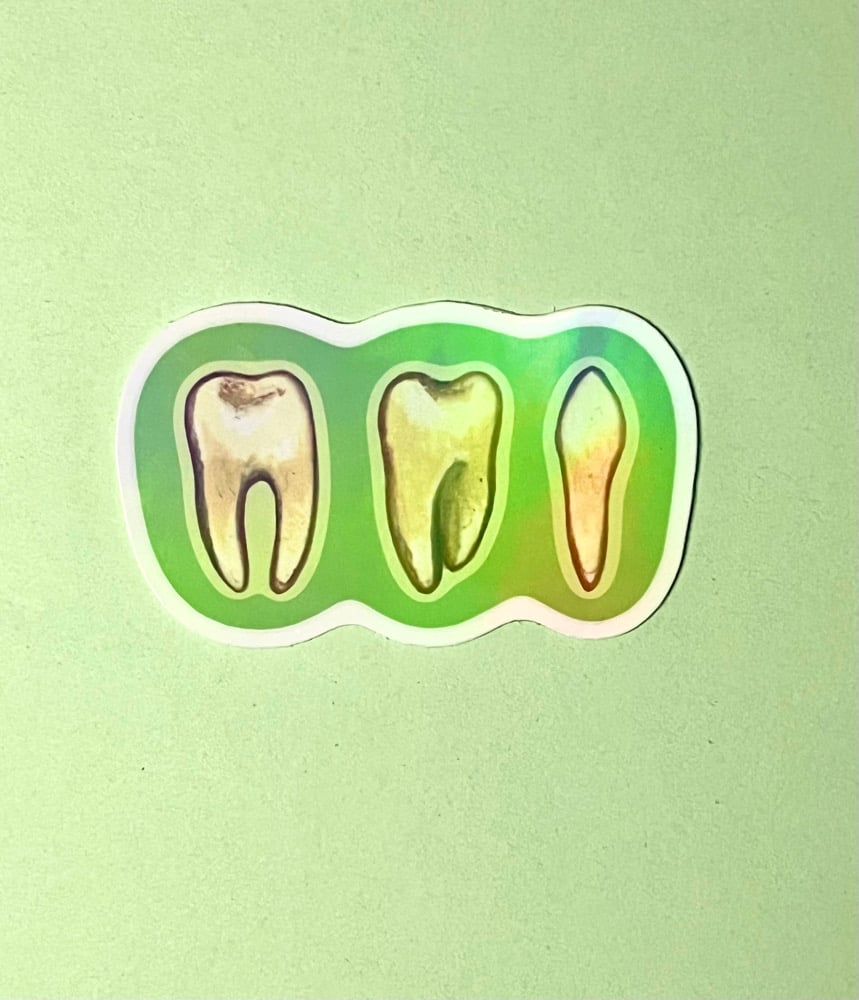 Image of Three teeth sticker 