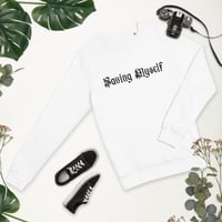 Image 2 of SAVING MYSELF Organic Cotton Blend Sweatshirt with Black Logo (Unisex)