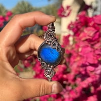 Image 2 of Double Swirl, Blue Labradorite Pendant 💙