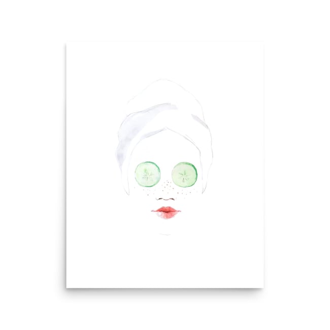 Cucumber Spa Facial Art Print