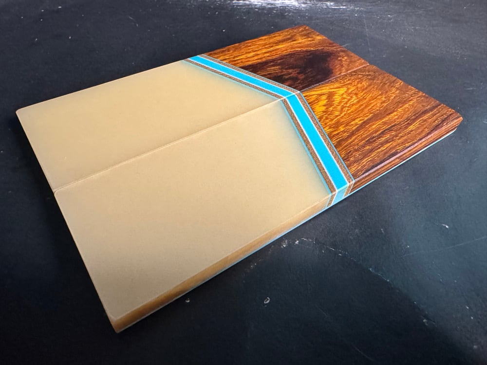 Image of Desert Ironwood & Bone Micarta Segmented Knife Scales