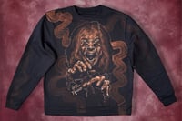 Image 1 of “OZZY” CUSTOM BLEACH PAINTED PULLOVER SWEATER XL
