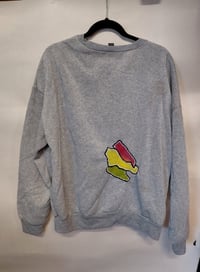 Image 2 of 1/1 sweater (hand sewn design) grey- large