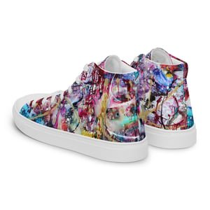 Image of "Cosmic Jazz" Men’s high top canvas shoes 
