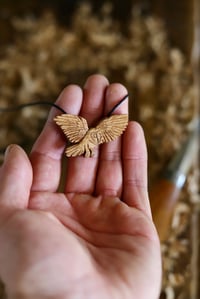 Image 1 of Hunting Owl Pendant Necklace 