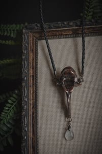 Image 1 of Huge vertebrae necklace with quartz drop