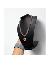 Image 1 of Pink Glaze Donut Necklace 