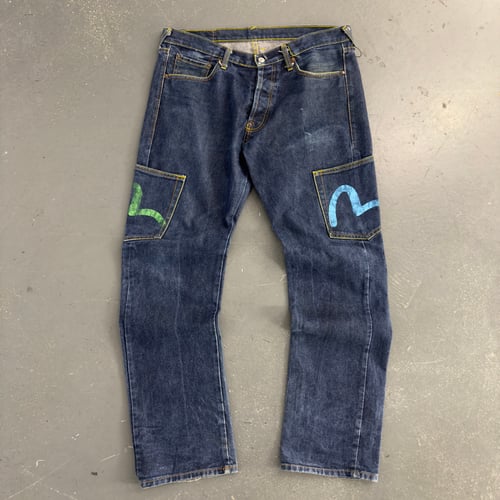 Image of Evisu denim jeans, size 36” x 32”