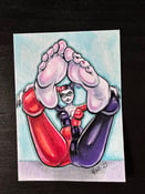 Image of Harley Quinn Feet Art card