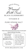 Mineral Bath Soak Black Elderberry Vitamin D Pure Espon Salt 