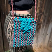 Image 2 of Cotton Candy Macrame Purse