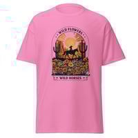 Image 6 of Unisex classic tee, Wildflowers, Wild Horses Western Graphic T-Shirt – Horse & Floral Tee