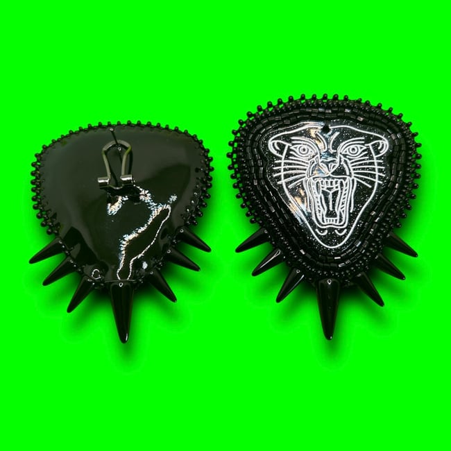 trad panther post earrings