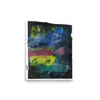 Abstract No 2 - Palette Knife Painting - Acrylic on Paper - 8x10 print