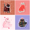 Seasonal Cat Stickers