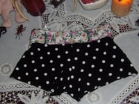 Image 2 of Foldover polka dot and floral yoga short 
