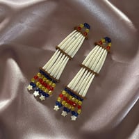 Image 3 of 2 tier Dentalium Earrings (6 shell rows)