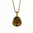 Image 1 of Tigers Eye “Happy Buddha” Necklace